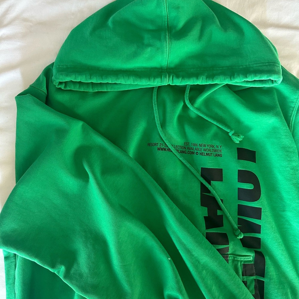 Helmut Lang Green Hoodie